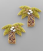  Beaded Palm Tree Earrings