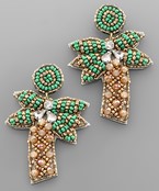  Beaded Palm Tree Earrings