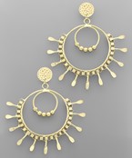  Gold 2 Circle Earrings