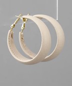  Leather Wrapped Hoops