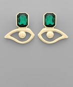  Eye & Glass Bead Earrings