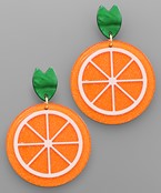  Acrylic Orange Slice Earrings
