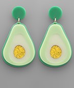  Acrylic Avocado Earrings