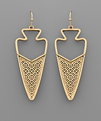  Filigree Arrow Head Earrings