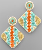  India Rhombus Pattern Earrings