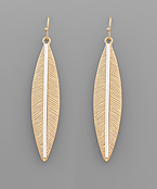  Metal Feather Earrings