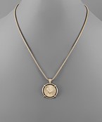 Heart Coin Pendant Necklace