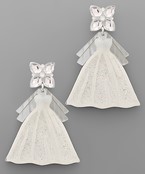  Acrylic Wedding Dress Earrings
