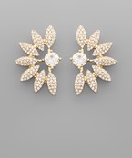  Paved Stone Wing Earrings