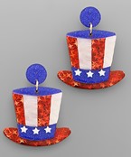  American Hat Earrings