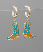  Epoxy Cowboy Boots Earrings