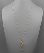  Leopard Print Rectangle Necklace