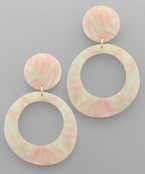  Acrylic Circle Dangle Earrings