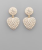  Crystal Beaded Heart Earrings