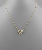 CZ Butterfly Necklace