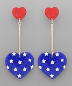  Star Heart Drop Earrings