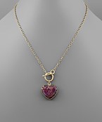  Heart Stone Necklace