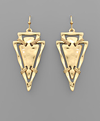  Wired Hammered Arrow Earrings