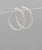  Line Cut Double Hoops