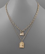  Evil Eye & Arch Layered Necklace