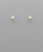  4mm CZ  Round Studs