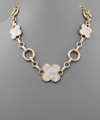  Clover Shell Chain Necklace