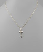 Crystal Beaded Cross Necklace