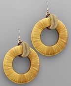  Gold Wrapped Circle Earrings