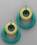  Double Circle Wrapped Earrings