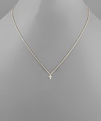  Crystal Cross Charm Necklace