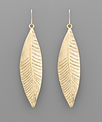  Feather Gold Dipped Earrings