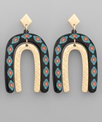  Aztec Pattern Arch Earrings