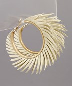  Leather Fringe Hoops