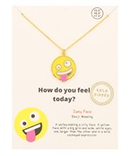  Emoji Silly Face Necklace