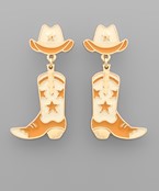  Western Hat & Boots Earrings