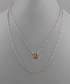  Round Leopard Pendant Necklace