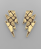  Lightning Snake Genuine Leather Earrings