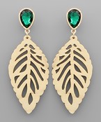  Wooden Leaf Earrings