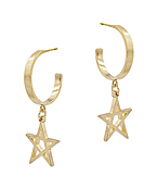  Star Dangle Hoops