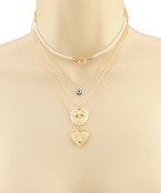  4 Layered Heart Choker