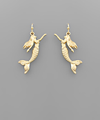  Brass Mermaid Earrings