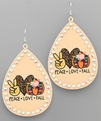  Teardrop Fall Printed Earrings