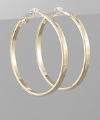  Snake Chain Textured Hoops