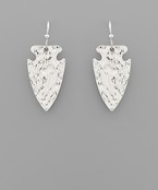  Textured Arrowhead Earrings