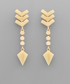  Acrylic & Wood Arrow Earrings