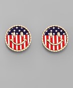  US Flag Smile Earrings