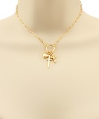  2 Cross & Heart Chain Choker