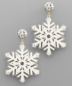  Acylic Snowflake Earrings