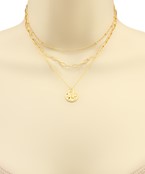  3 Layer Textured Circle Choker
