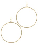  Thin Hammered Circle Earrings